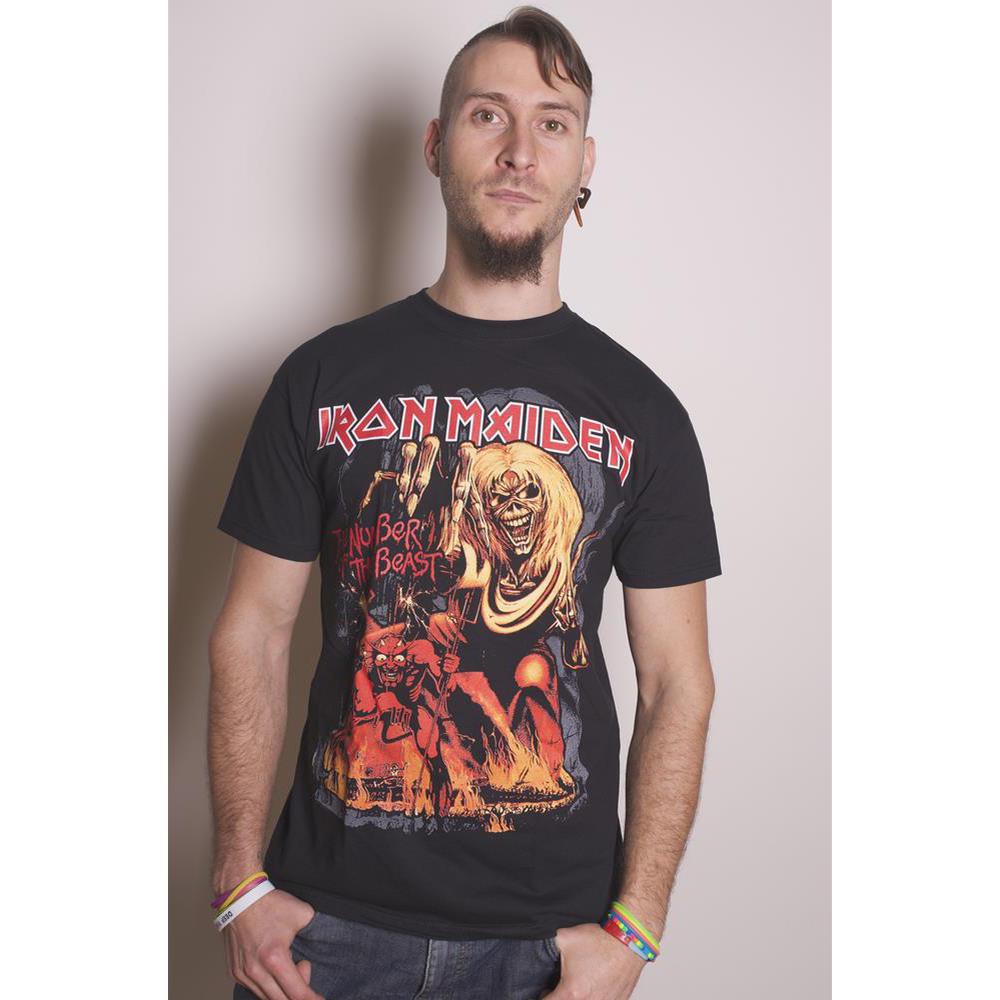 Iron Maiden - Number Of The Beast Graphic Heren Tshirt - Zwart